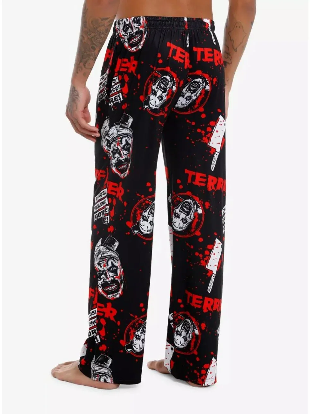 Hot Topic Terrifier Art the Clown Splatter Pajama Pants Men's/Unisex Size Medium